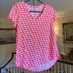 Crown & Ivy Pink T-Shirt with Crab Pattern 🦀 !!!